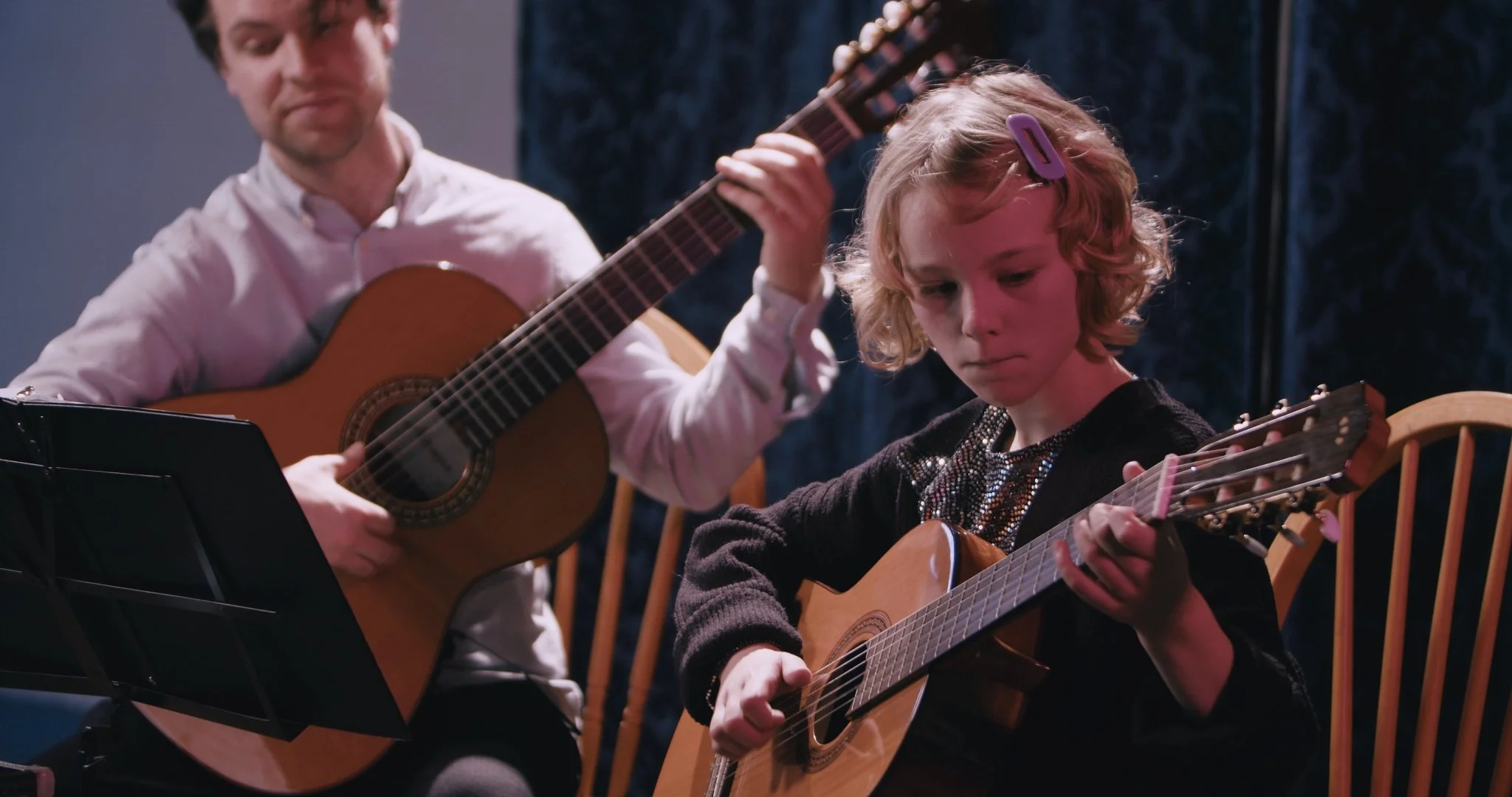 Liam Britten in the studio